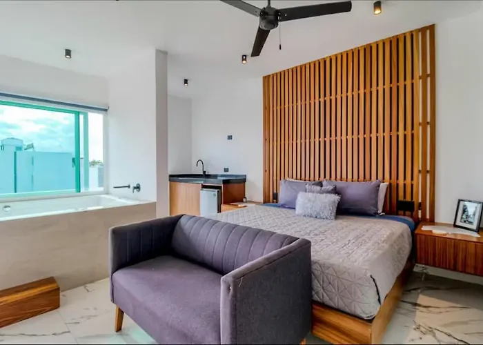 30 Off, 2 Level Apartment, Jacuzzi & Rooftop Pool * Playa del Carmen